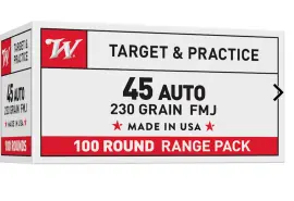 Winchester .45 ACP 230 Grain FMJ Centerfire Handgun Ammo